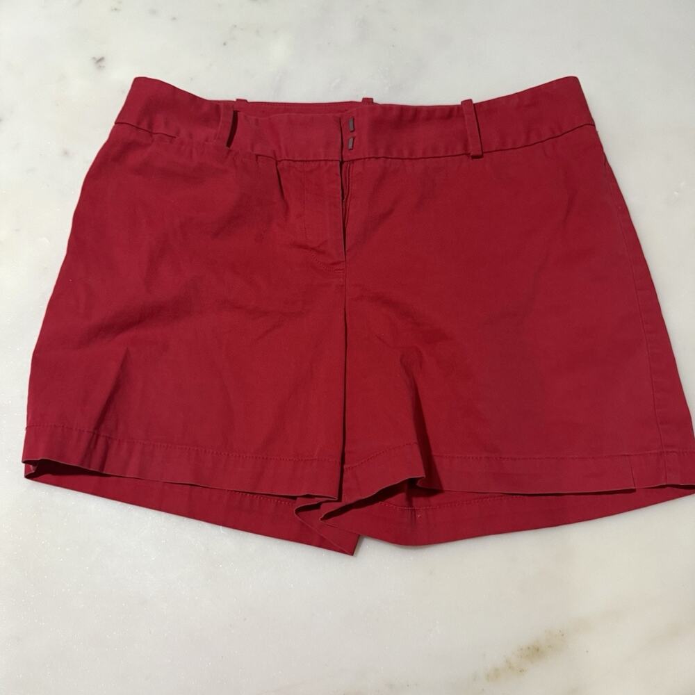 Talbots Women’s 12P Petite Red Relaxed Chino Shorts , 34" Waist X 5" Inseam